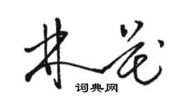 駱恆光林花草書個性簽名怎么寫