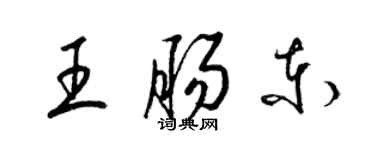 梁錦英王腸東草書個性簽名怎么寫