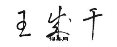 駱恆光王成乾草書個性簽名怎么寫