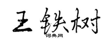 曾慶福王鐵樹行書個性簽名怎么寫