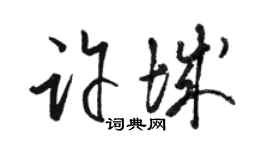 駱恆光許城草書個性簽名怎么寫
