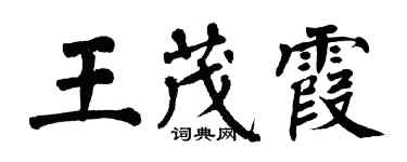 翁闓運王茂霞楷書個性簽名怎么寫