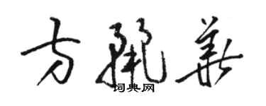 駱恆光方麗華草書個性簽名怎么寫