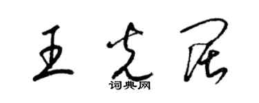 梁錦英王光闊草書個性簽名怎么寫