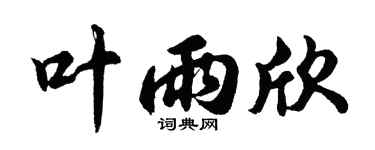 胡問遂葉雨欣行書個性簽名怎么寫