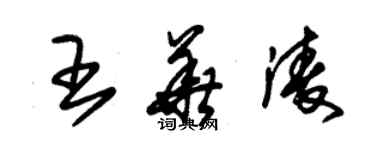 朱錫榮王華凌草書個性簽名怎么寫