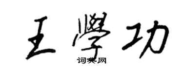 王正良王學功行書個性簽名怎么寫