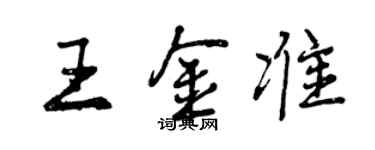 曾慶福王金準行書個性簽名怎么寫