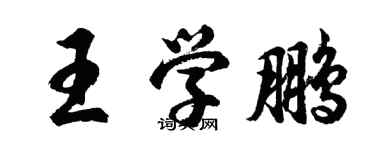 胡問遂王學鵬行書個性簽名怎么寫