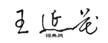 駱恆光王延花草書個性簽名怎么寫