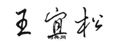 駱恆光王宜松行書個性簽名怎么寫