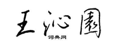 王正良王沁園行書個性簽名怎么寫