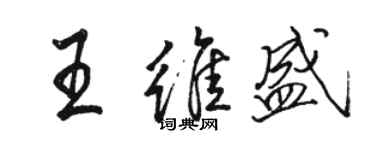 駱恆光王維盛行書個性簽名怎么寫
