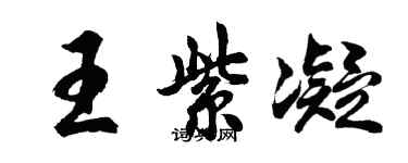 胡問遂王紫凝行書個性簽名怎么寫