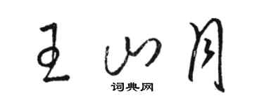 駱恆光王山月草書個性簽名怎么寫