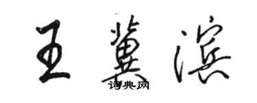 駱恆光王冀濱行書個性簽名怎么寫