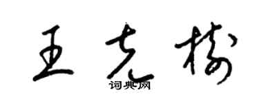 梁錦英王克樹草書個性簽名怎么寫