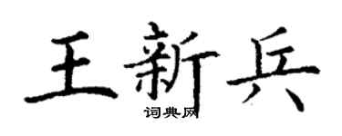 丁謙王新兵楷書個性簽名怎么寫
