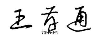 曾慶福王存通草書個性簽名怎么寫