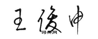 駱恆光王俊申草書個性簽名怎么寫