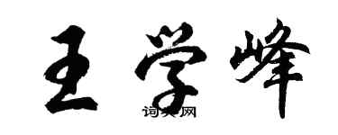 胡問遂王學峰行書個性簽名怎么寫
