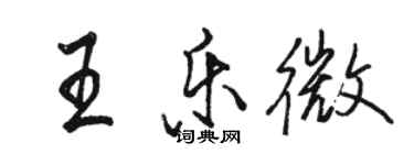 駱恆光王樂微行書個性簽名怎么寫