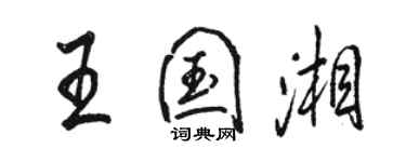 駱恆光王國湘行書個性簽名怎么寫