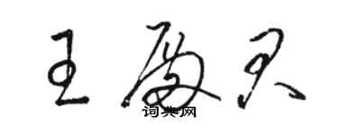 駱恆光王殿君草書個性簽名怎么寫