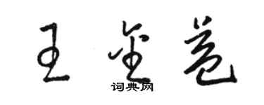 駱恆光王金益草書個性簽名怎么寫