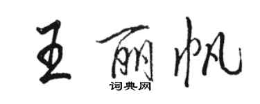 駱恆光王麗帆行書個性簽名怎么寫