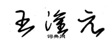 朱錫榮王淦元草書個性簽名怎么寫