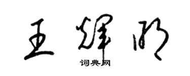 梁錦英王輝明草書個性簽名怎么寫