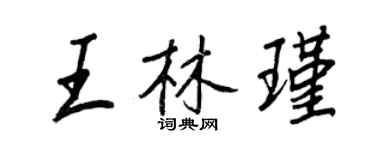王正良王林瑾行書個性簽名怎么寫