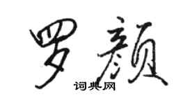 駱恆光羅顏行書個性簽名怎么寫