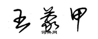 朱錫榮王蒙甲草書個性簽名怎么寫