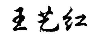 胡問遂王藝紅行書個性簽名怎么寫