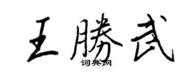 王正良王勝武行書個性簽名怎么寫