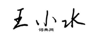 王正良王小水行書個性簽名怎么寫
