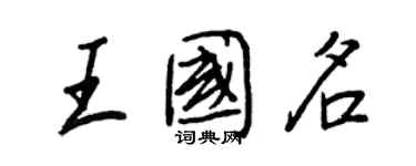王正良王國名行書個性簽名怎么寫