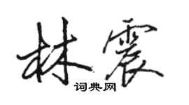 駱恆光林震行書個性簽名怎么寫
