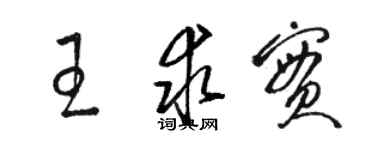 駱恆光王求實草書個性簽名怎么寫