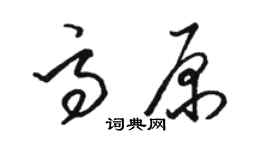 駱恆光高原草書個性簽名怎么寫