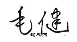 駱恆光毛健草書個性簽名怎么寫