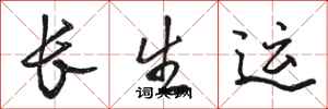 駱恆光長生運行書怎么寫