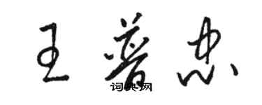 駱恆光王普忠草書個性簽名怎么寫