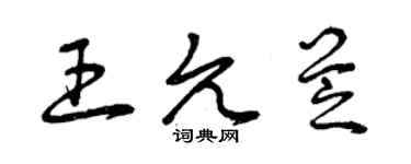 曾慶福王允芝草書個性簽名怎么寫