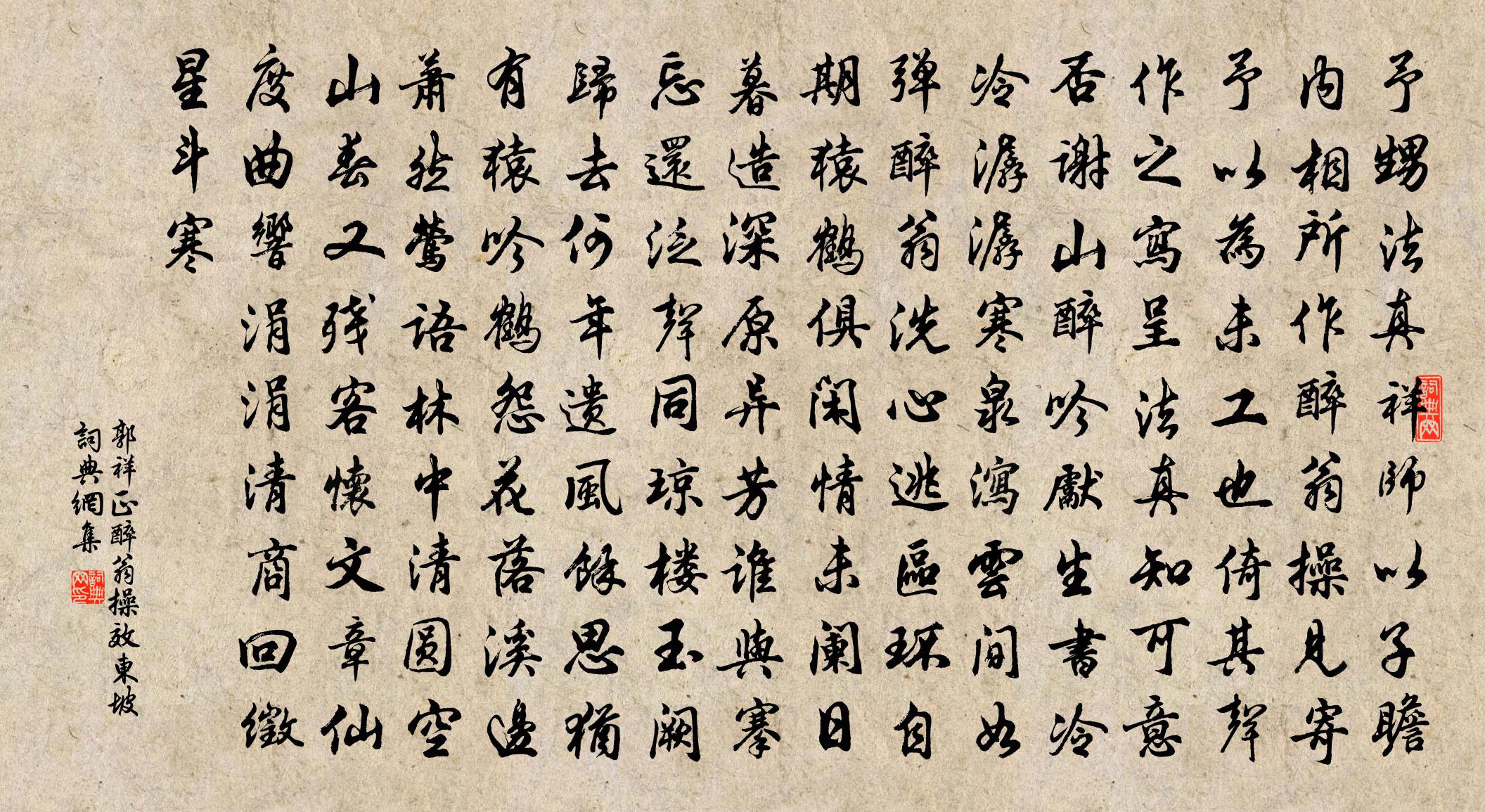 郭祥正醉翁操(效東坡)書法作品欣賞