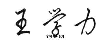 駱恆光王學力行書個性簽名怎么寫