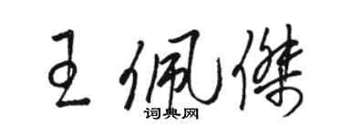 駱恆光王佩傑草書個性簽名怎么寫