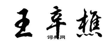 胡問遂王辛樵行書個性簽名怎么寫